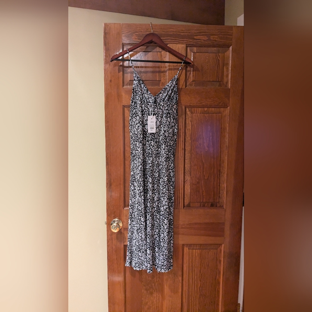 Black and white floral dress